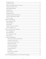How to have better meetings table of contents page 2