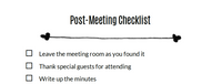 Post-meeting checklist