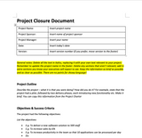 project closure template example