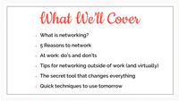 Networking: How to Do It